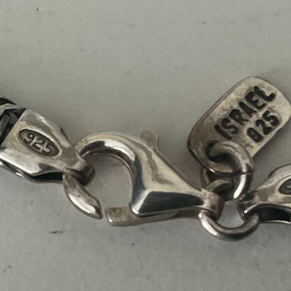 Unique one-of-a-kind 925 silver necklace with blue stones - Picture 4 of 7